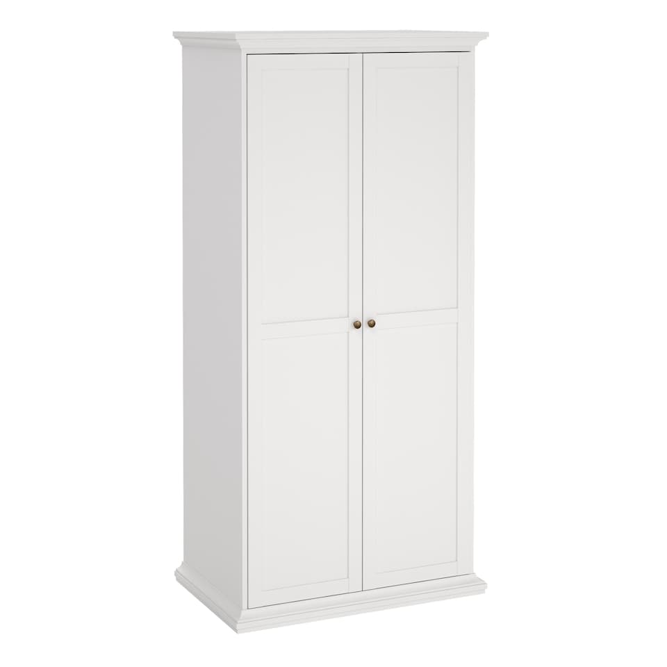 image 1 of Paris Wardrobe with 2 Doors in White