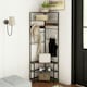 image 6 of COSTWAY Corner Hall Tree Hallway 5-Tier Coat Rack Brown | One Size