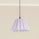 image 1 of ValueLights Lauren Lilac Fabric Pleated Scallop Edge Tapered Ceiling Floor Table Lamp Shade
