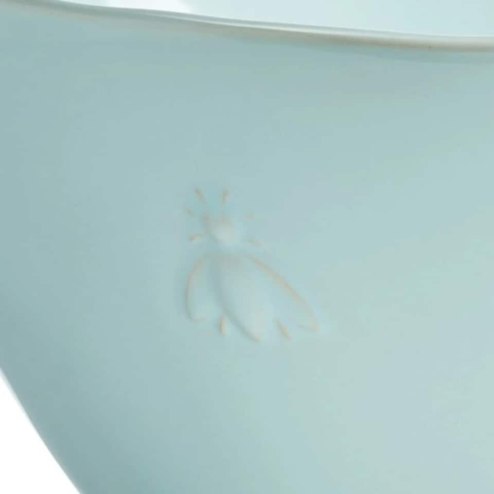 image 1 of Salad Bowl: 26cm La Rochere Bee Light Blue Salad Bowl, Ceramic Blue