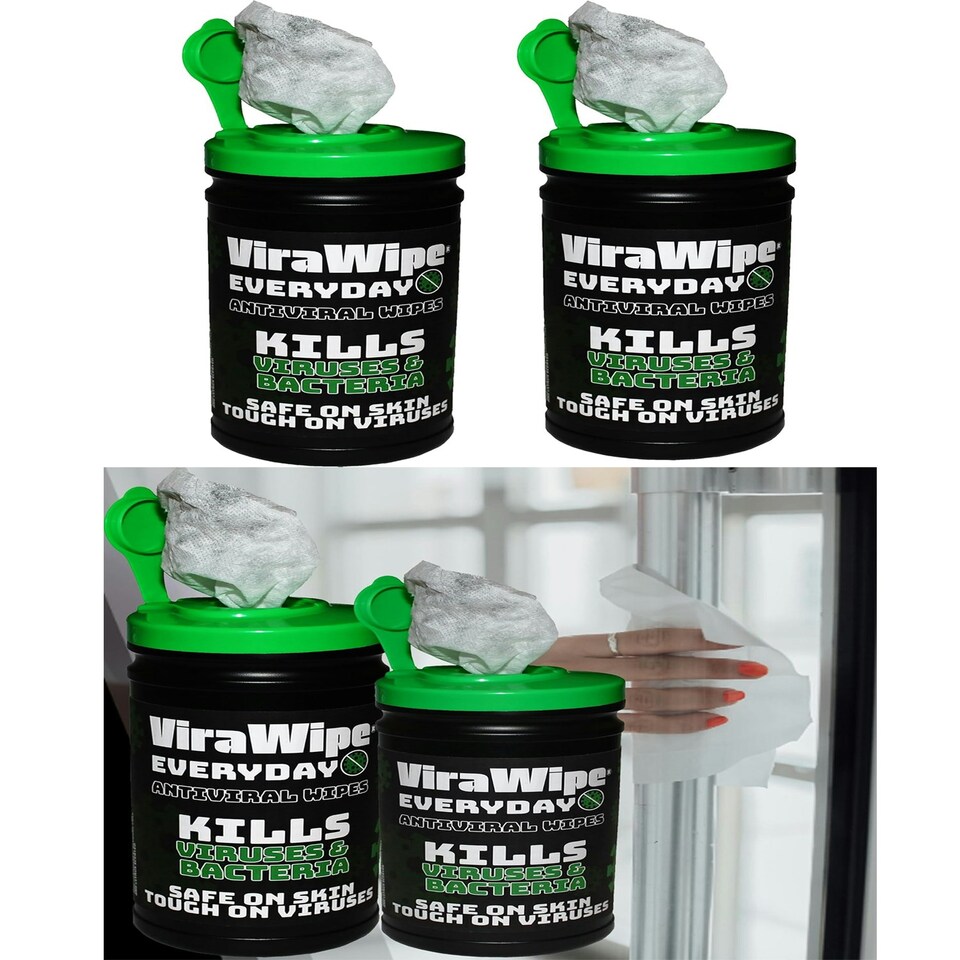 image 1 of 3 Tubes (300 Wipes) Everyday Cleaning Disinfectant Wipes For Hand & Surfaces