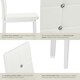 image 4 of Dining Chair Set - high backrest, slim steel legs & rhinestone highlights - Set of 4 White