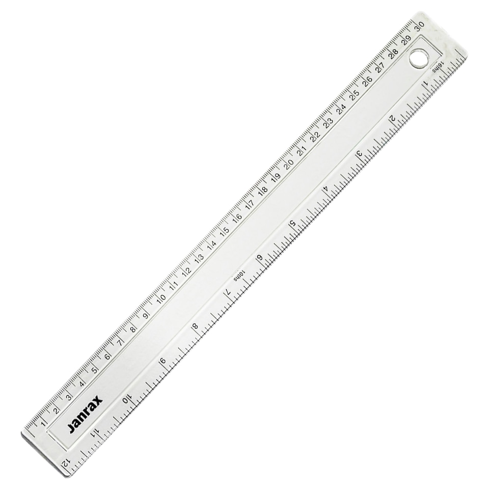 image 1 of Shatter Resistant 30cm Plastic Ruler by Janrax
