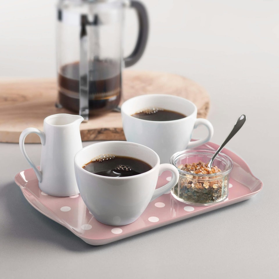 image 1 of Melamine Dotty Tray, Small | Green | Sage Green