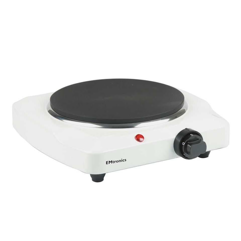 image 1 of EMtronics 2500W Double Portable Hob - White