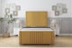 image 1 of Sloomy Harrington Mustard Plush Bed Frame With Mattress With 50" Upholstered Headboard 6' Super King