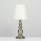 image 3 of ValueLights Traditional Antique Brass Touch Table Lamp With Cream Shade