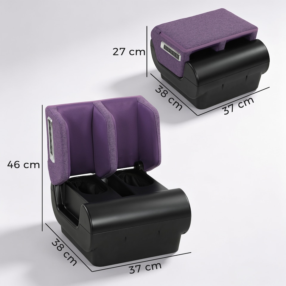 image 1 of HOMCOM 2 in 1 Foot Massager Machine & Ottoman with Heat
