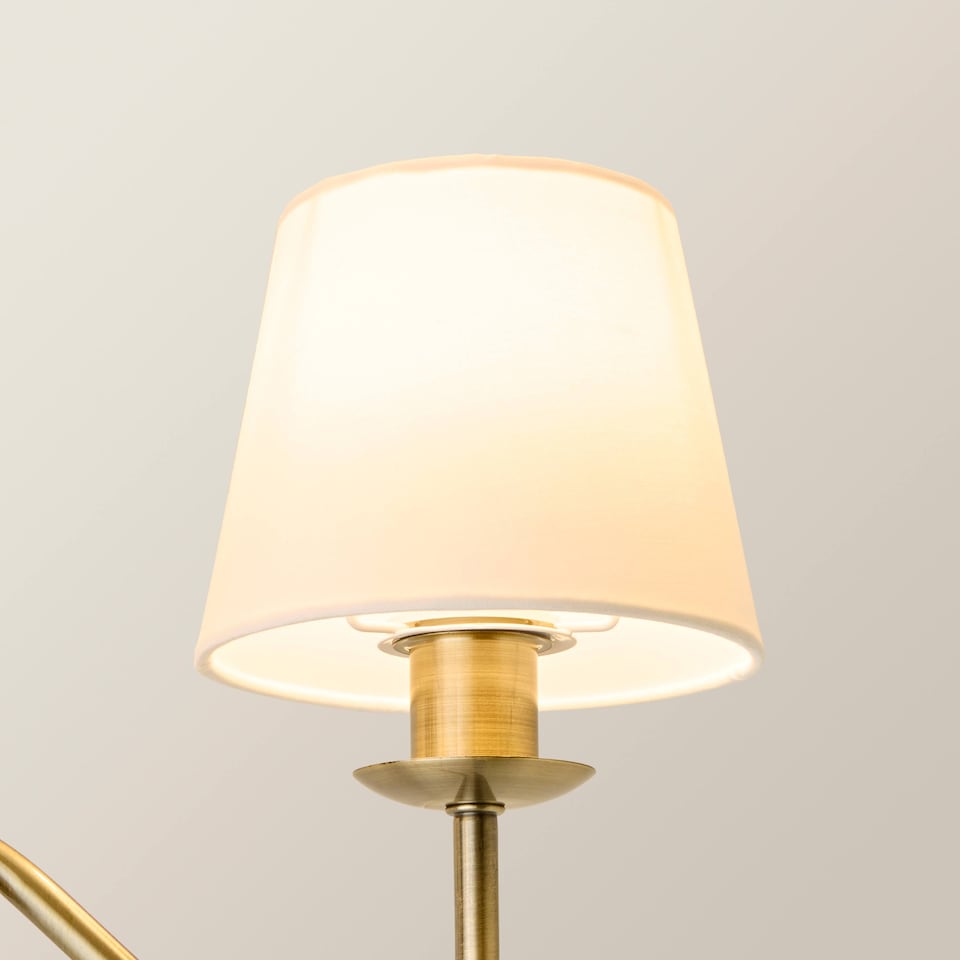 image 1 of ValueLights Memphis Traditional Antique Brass 3 Way Ceiling Light Chandelier | Gold