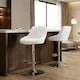 image 6 of Alivio Set of 2 Modern Chrome Adjustable Swivel Bar Stools with Footrest
