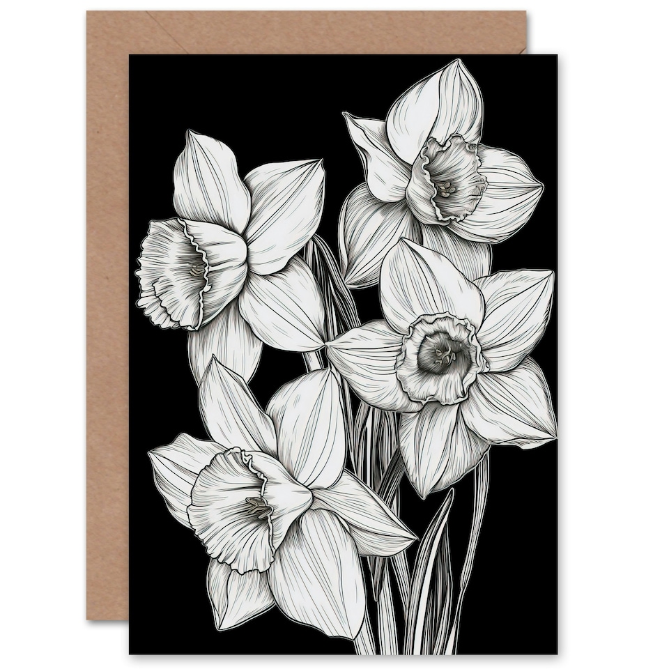 image 1 of Daffodil Bunch Floral Get Well Card
