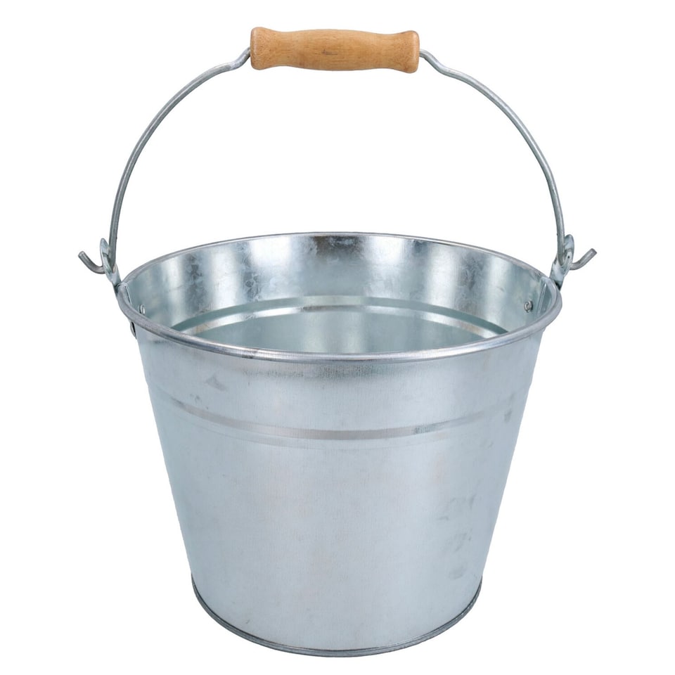 image 1 of 5L Galvanised Steel Metal Bucket Pail Water Coal Greenhouse Garden Plants 5PK