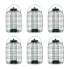Pack of 6 Wild Bird Hanging Nut Feeder with Squirrel Guard