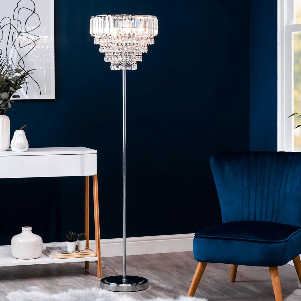 image 1 of BHS Paladina Floor Lamp, Silver