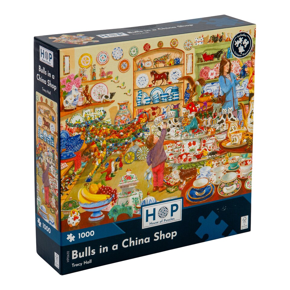 image 1 of Bulls In A China Shop 1000 Piece Jigsaw Puzzle