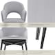 image 5 of Dining Chair Sasha- padded armchair in velvet look, continuous backrest - Set of 6 Grey | Light Grey