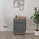 image 2 of Adore Rio Anthracite Grey Mobile Office Storage Cart With Lockable Drawer Grey
