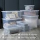image 3 of Wham Crystal 7 x Multisize Stackable Plastic Storage Boxes with Lids Clear Clear