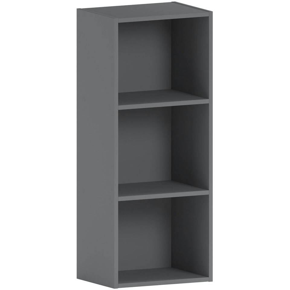 image 1 of Vida Designs Oxford 3 Tier Cube Bookcase Display Storage, Grey