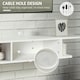 image 3 of HOMCOM Wall Mounted TV  Stand Entertainment Unit with Storage Shelf, White