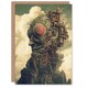image 1 of Sci Fi Villain Lair Castle Surreal Fantasy Art Birthday Greeting Card