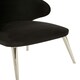 image 5 of Interiors by Premier Black Velvet Dining Chair, Accent Dining Chair for Living Room, Upholstered Velvet Chair with Curved Back