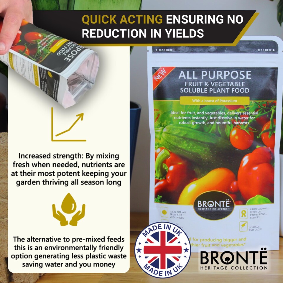 image 1 of All Purpose Fruit & Vegetable Plant Food 250g Fast Acting Nutrient-Rich Fertiliser with Potassium Bigger Healthier Crops