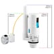 image 9 of SPARES2GO Adjustable Dual Flush Toilet Valve Concealed Cistern with Push Button (1.5" / 2" Outlet, 300mm Cable)