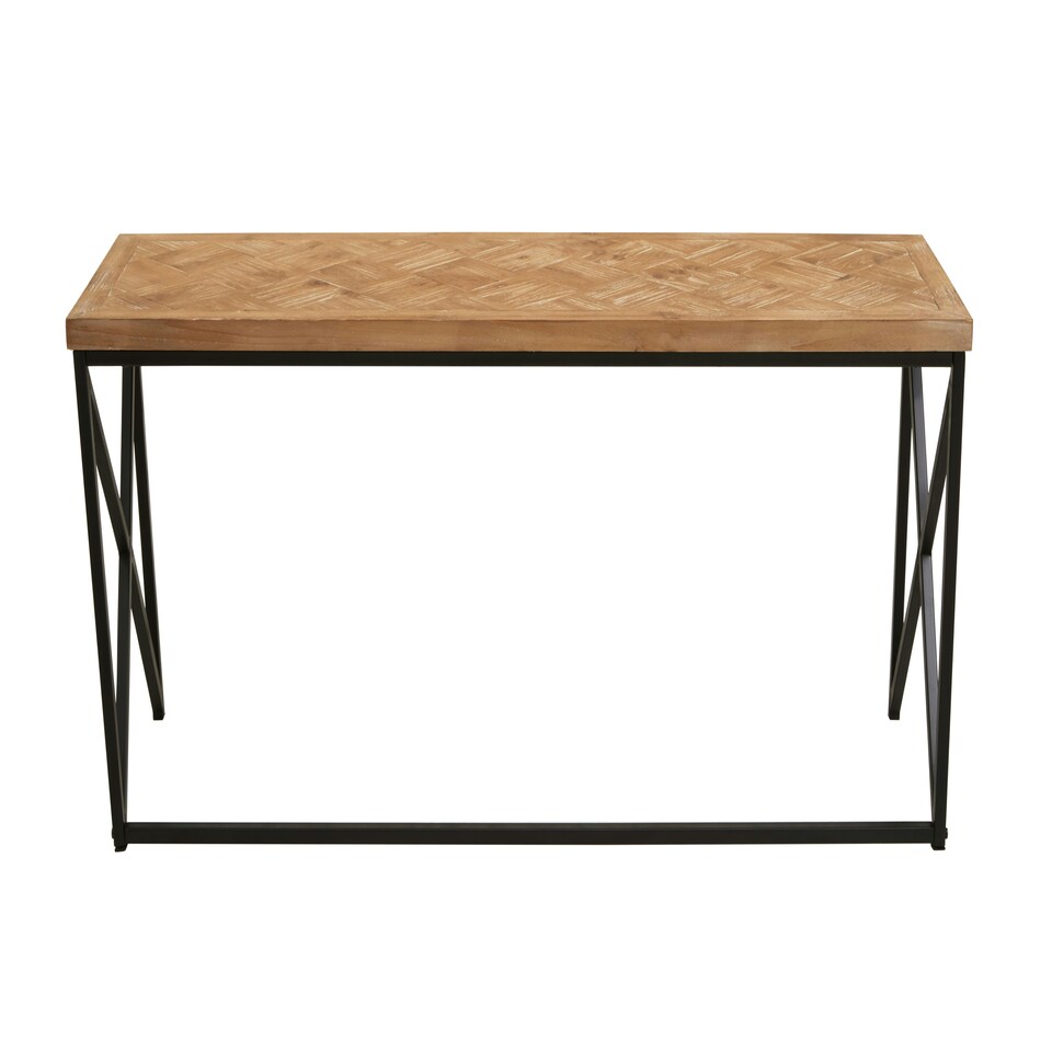 image 1 of Kickford Coffee Table With Black Iron Frame Black