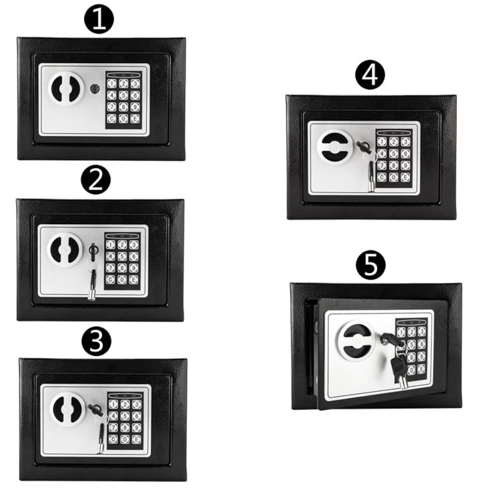 image 1 of Black Metal Security Code Safe Box