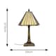 image 4 of ValueLights Tiffany Stained Glass Antique Brass Table Lamp & Bulb | Multi