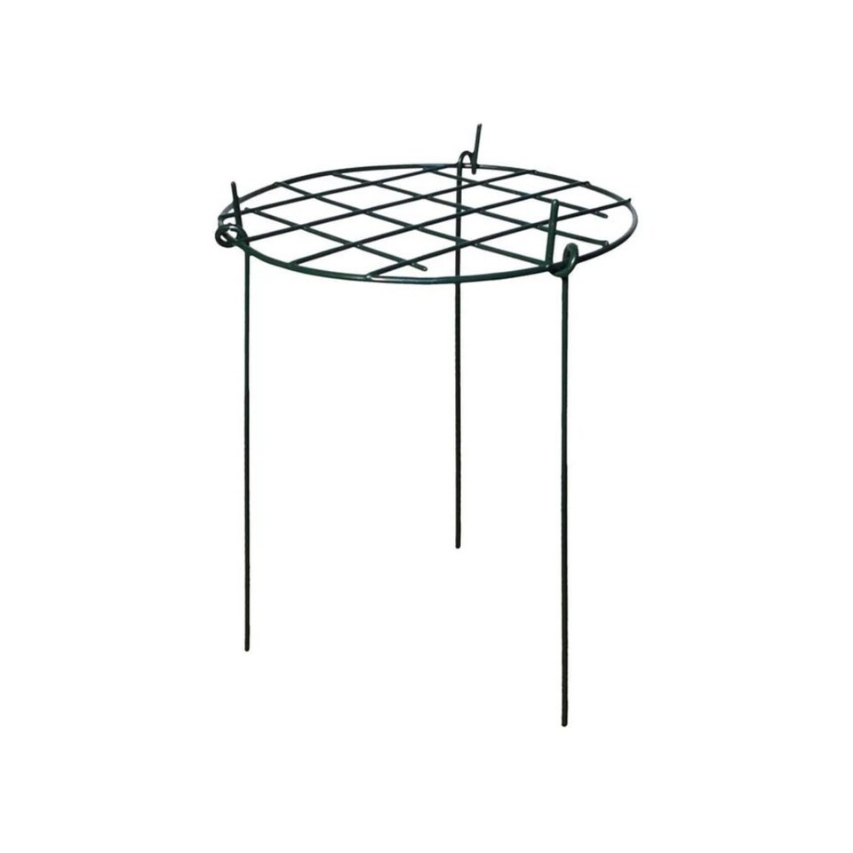 image 1 of Garden Pride Grow Through Plant Supports - Round - Medium (16") Green Pack of 3