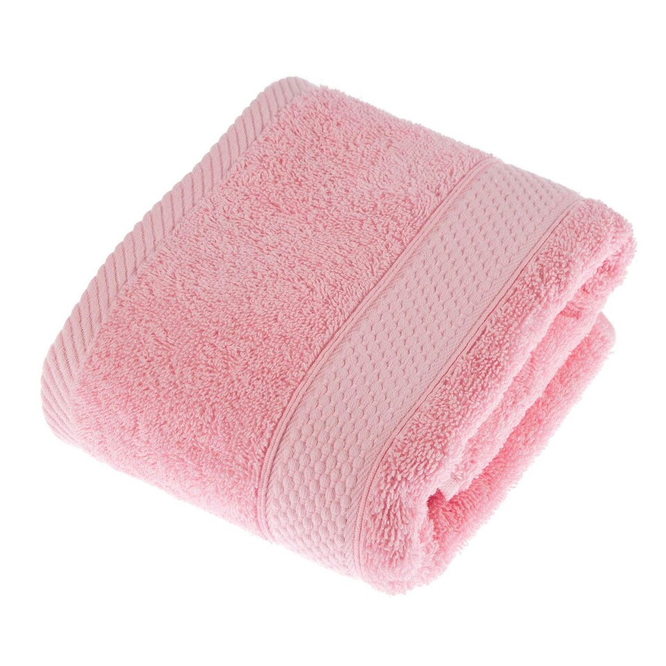 image 1 of Homescapes Turkish Cotton Hand Towel Set of 4 - Pink | Pink