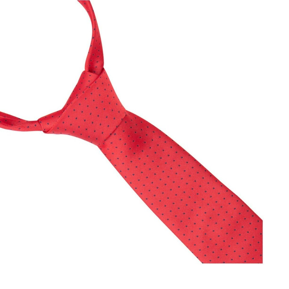 image 1 of Supreme Products Unisex Adult Spotted Show Tie - Red/Navy - One Size