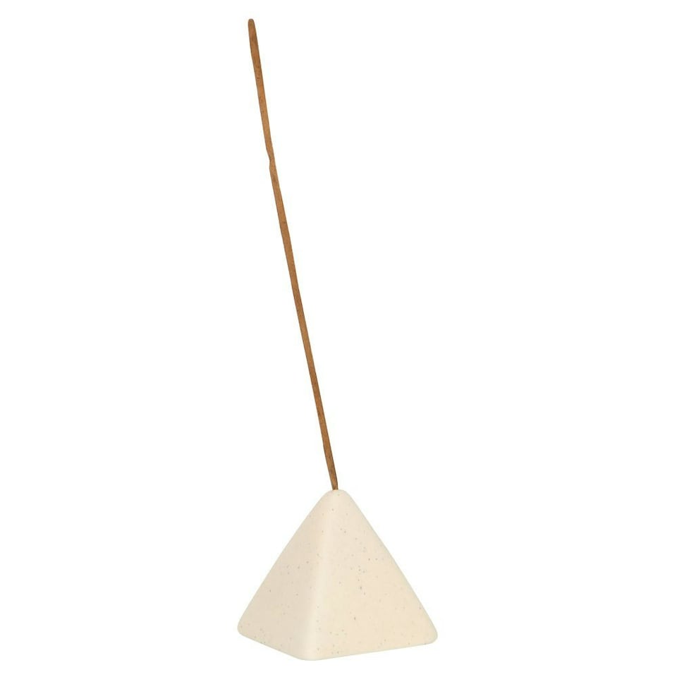 image 1 of Something Different Pyramid Incense Stick Holder - Cream - One Size