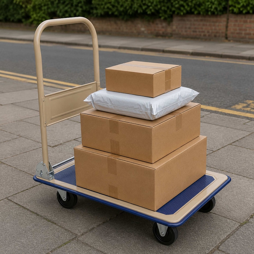 image 1 of 150kg Platform Hand Sack Truck Trolley Transport Heavy Duty