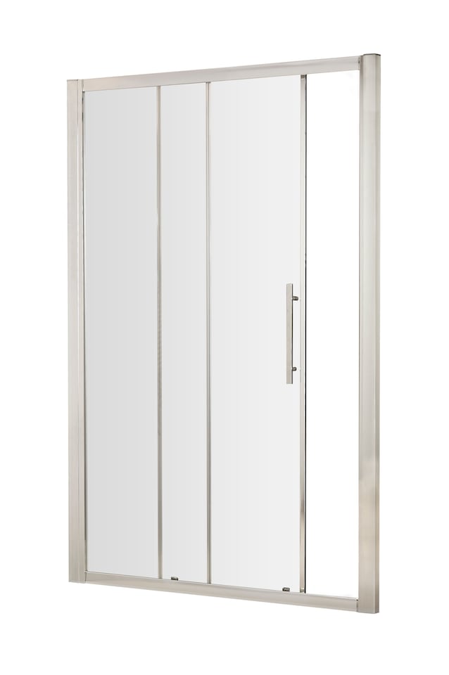 image 1 of Balterley Sonic Single Sliding Shower Door with Toughened Safety Glass and Easyfit Assembly System | Silver | Chrome | 1