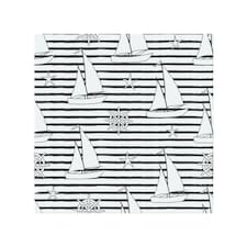 Sailboats Splash Back | White