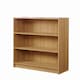 image 1 of Essentials Low Wide Bookcase Oak Finish