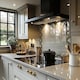 image 2 of Art Deco Patterned Border Splash Back | White