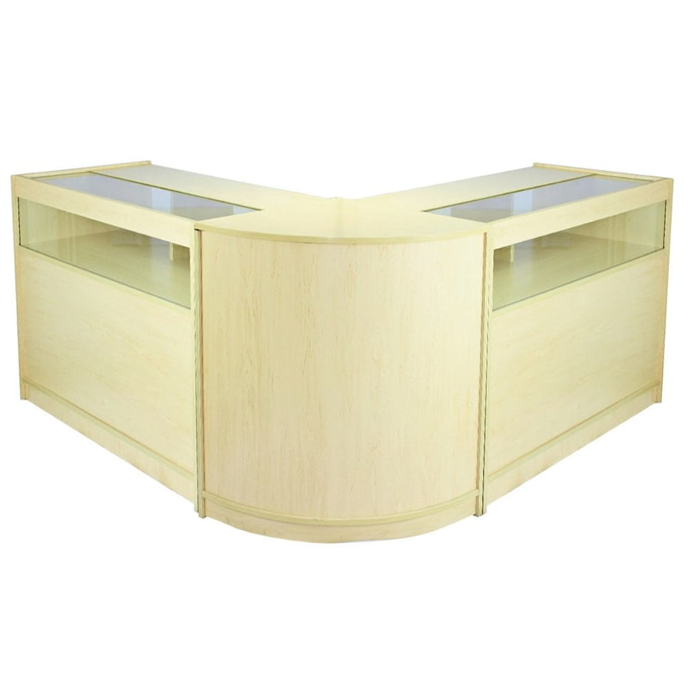 image 1 of Fusion Maple Shop Counter & Retail Display Set Brown