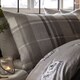 image 2 of D & D Colville Check Duvet Cover Set Grey
