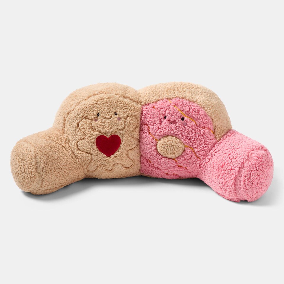 image 1 of OHS Kids Biscuit Duo Cuddle Cushion Character Backrest Reading Pillow