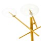 image 4 of Interiors by Premier Luxe Brass Finish Table Lamp, Three Bulb Table Light With Glass Spherical Shades, Metal And Glass Table Lamp Gold