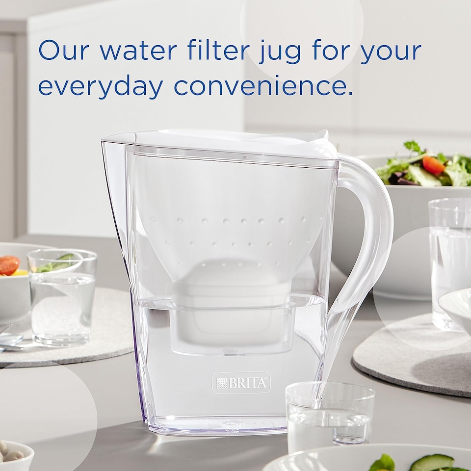 image 1 of BRITA Marella Water Filter Jug White (2.4L) Half Year Pack incl. 6x MAXTRA PRO Pure Performance Cartridge