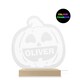 image 1 of Personalised Pumpkin Wooden LED Light