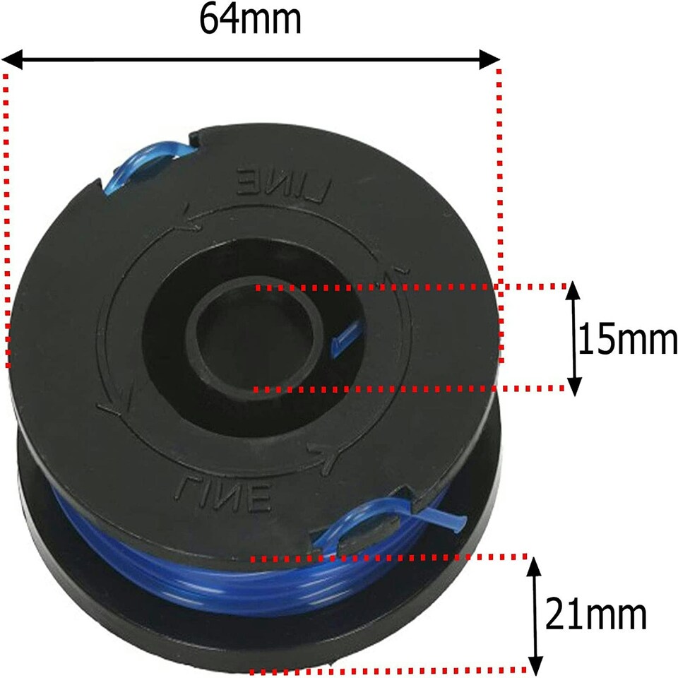 image 1 of SPARES2GO 5m Line & Spool compatible with Mac Allister MGT430 Strimmer Trimmer