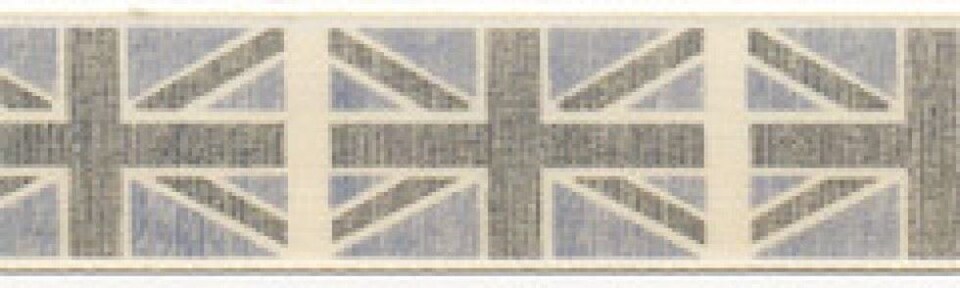 Berisfords 1 Grey 25mm Union Jack Flag Ribbon for Dressmaking - per metre