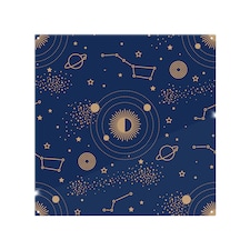 Magic Night Sky Map Splash Back | White