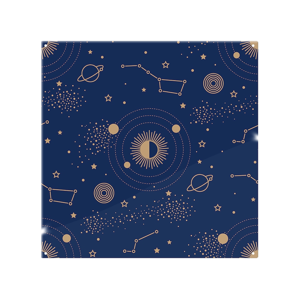 image 1 of Magic Night Sky Map Splash Back | White